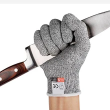 1 пара перчаток Кухня кроя Еда защиты высокопроизводительный 5-степень защиты на рабочем месте безопасные рабочие перчатки с деревообрабатывающий перчатки