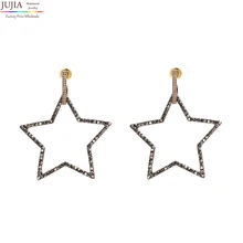 JUJIA хорошего качества и по оптовой цене Новое поступление массивные большие звезды Стад Серьги, фабричная цена