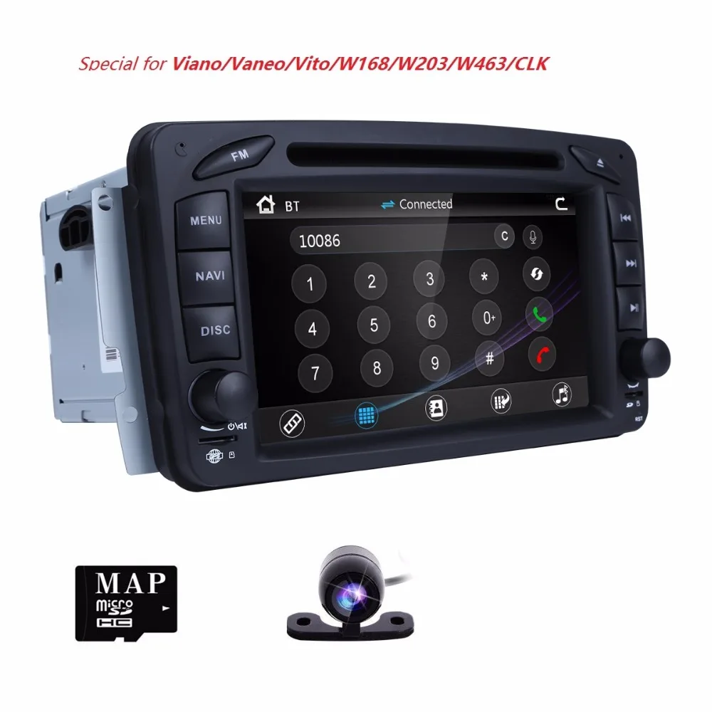 

Two Din 7 Inch Car DVD Radio Player For Mercedes/Benz/W209/W203/W163/Viano/W639/Vito/Vaneo GPS FM Radio Steering Wheel control