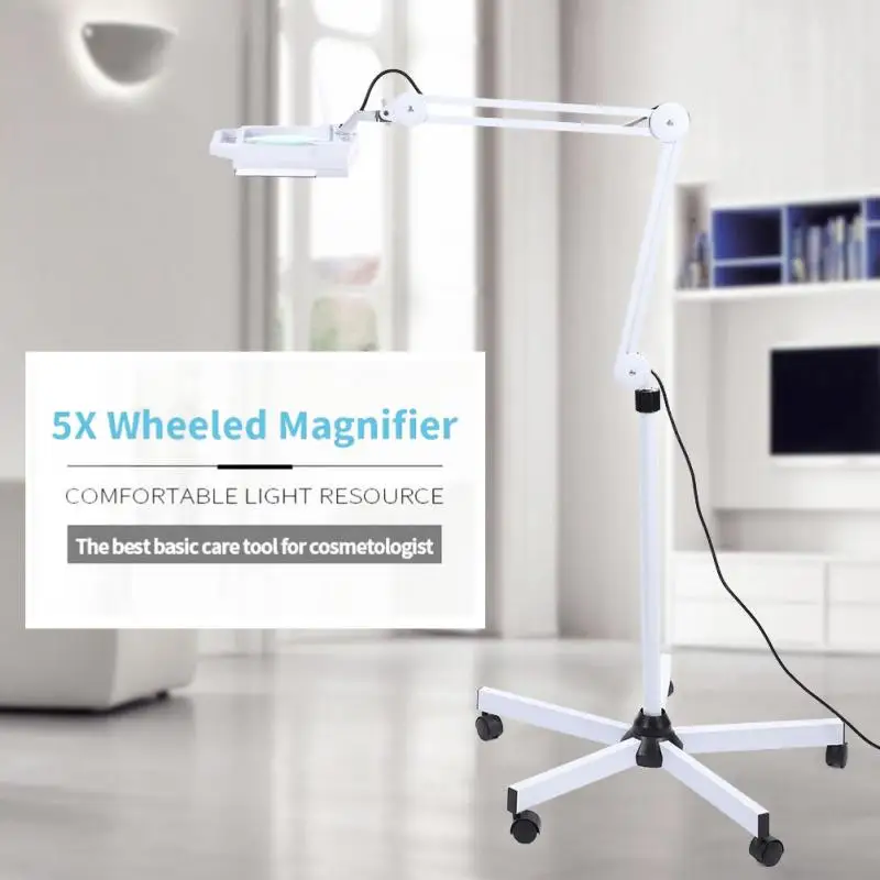 

LED 5X Magnifying Floor Lamp Lighted Magnifier Light Stand Magnifier Tattoo Body Makeup Lamp Beauty Magnifying Lamp