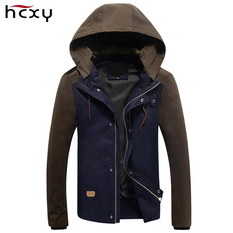 Mens Jacket 2017 Spring New Arrival Casual Hoodies jacket men Patchwork Slim Fashion work mens jackets and coats size M-5XL