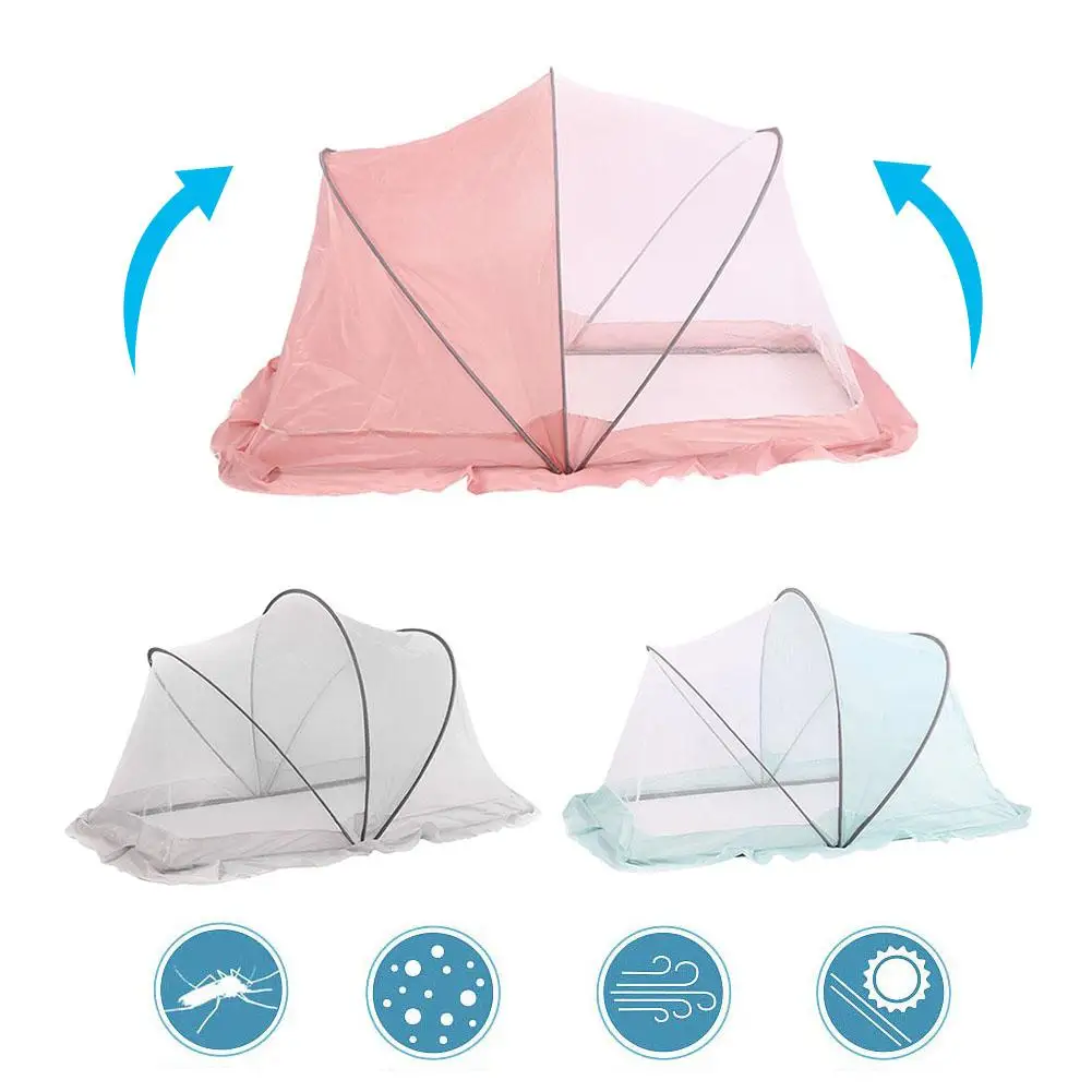 Baby Universal Foldable Baby Mosquito Net Cover Baby Anti-Fall Mosquito Cover Yurt Child BB Newborn Children Bed Mosquito Net