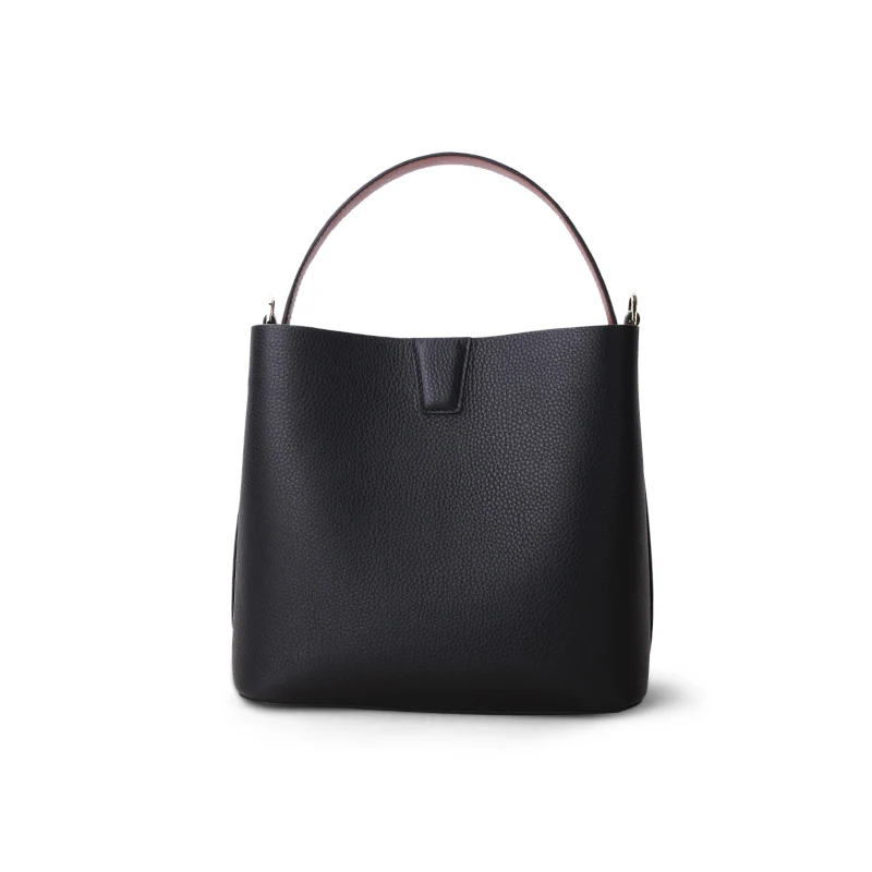 Женская Роскошная сумка, женская сумка на плечо, женская мягкая яловая натуральная кожа, простая модная сумка через плечо, высокое качество - Цвет: black