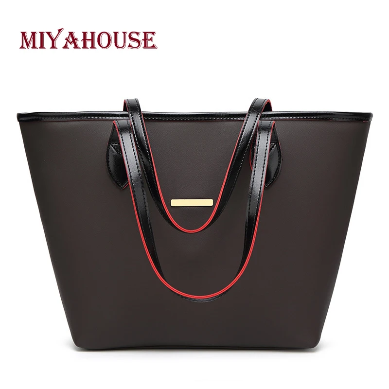 

Miyahouse Fashion Mom Bucket Bag Quality PU Leather Solid Color Woman Handbag Casual Tote Shopping Lady Crossbody Bag