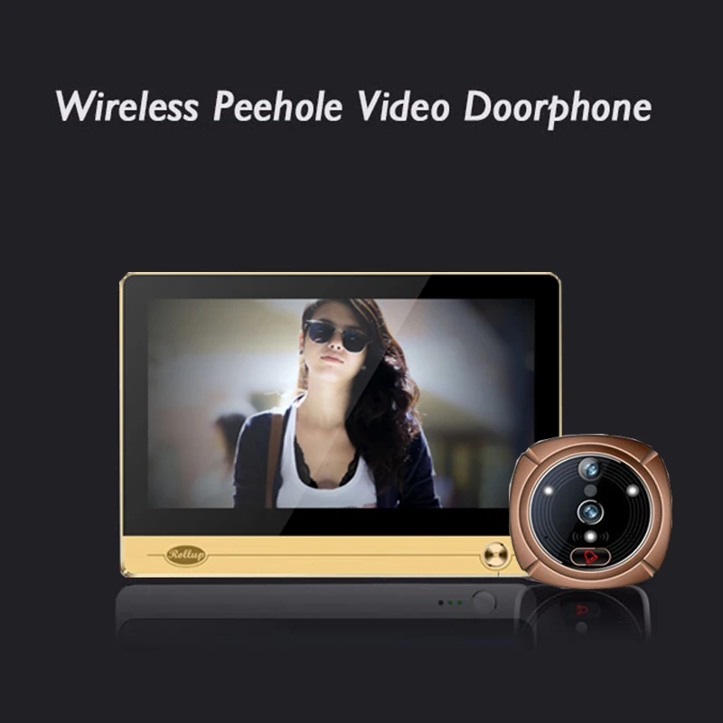 

iHome 4 Wireless WIFI Peephole Doorbell Intercom for Smart Home System 7" 1024*600 Touchscreen LCD Monitor+2.0 mega Camera