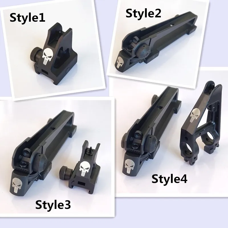 

Metal M4 M16 AR15 Detachable Carry Handle rear sight + front sight combo