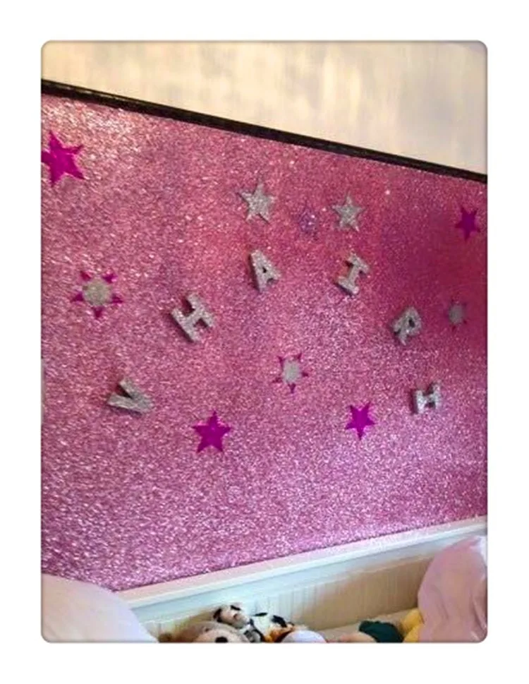 50 メートル当たり ロール グリッター壁紙生地グレード 3 ベビー ピンク グリッターファブリック メタ リック壁紙現代の壁紙色生地 Wallpaper Fabric Pink Glitter Fabricglitter Wallpaper Fabric Aliexpress