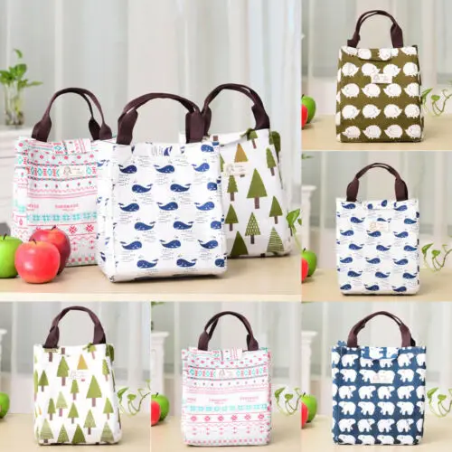 For Women Kids Men Insulated Canvas Box Tote font b Bag b font Thermal font b