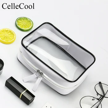 

Functional Organizer Storage Pouch Toiletry Wash Transparent Travel Cosmetic Bag Makeup Case Zipper Clear Make Up Bag