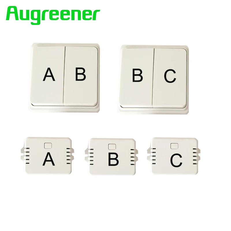 

New wall switch 2 buttons + 3 receivers remote relay remote control light switch 220v 1 gang 2 way push button switch