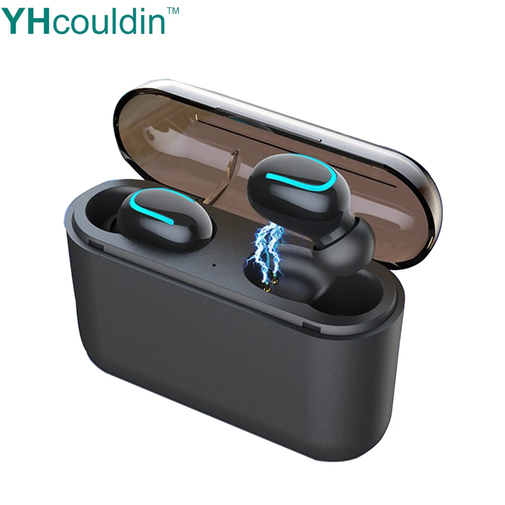 

True Wireless Earbuds with Mic Charging Box Bluetooth 5.0 TWS 5d Stereo Waterproof Noise Cancelliing for Iphone Android Sport