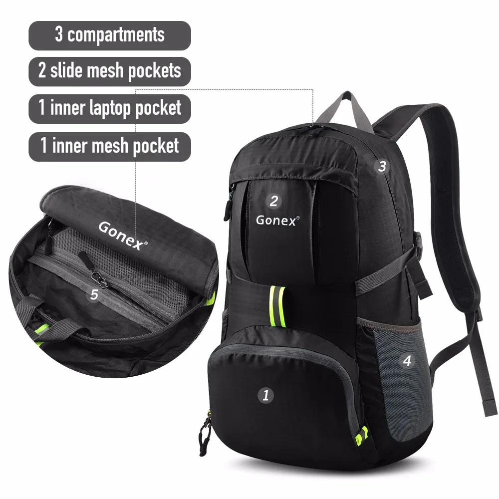 Gonex 35L легкий рюкзак женская нейлоновая сумка для езды на велосипеде бега