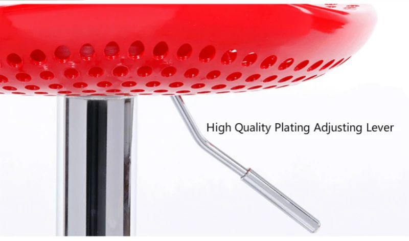 Continental Bar Chair Lifting High Stool Modern Household Rotatable Chair High Strength PVC Materials Plating Metal Technology