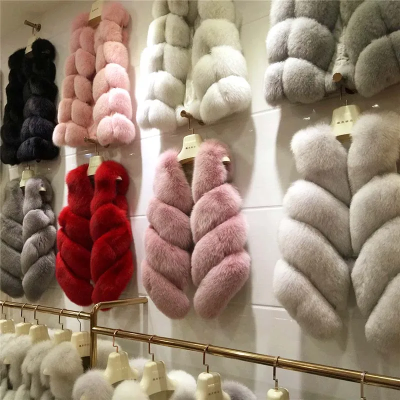 2018 New Fashion Faux Fur Coat Winter Coat Women Waist Coat Fur Gilet Women's Fur Jacket Fur Vest For Ladies