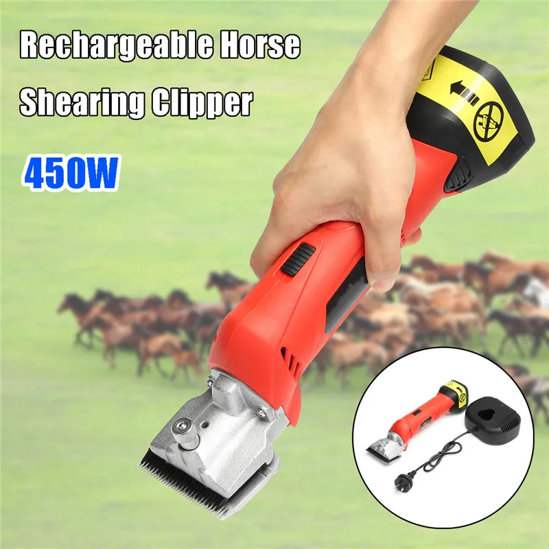 

Doersupp 1 PC 12V 450W Rechargeable Electric Horse Shears Shearing Pet Clipper Cutter Scissors Animal Tools