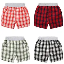 Новые популярные летние детские шорты, шаровары для мальчиков и девочек, полосатые штаны в клетку, детская одежда, повседневная детская одежда