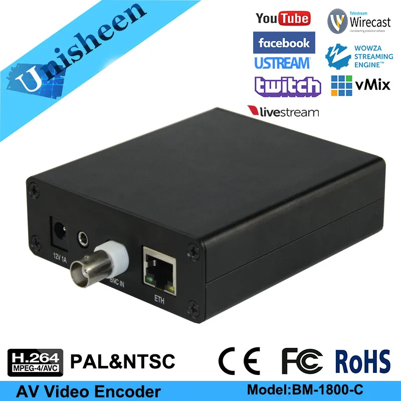 Аналоговый кодировщик H.264 BNC CVBS RCA IPTV HDMI видео youtube ip rtmp для прямой трансляции|encoder