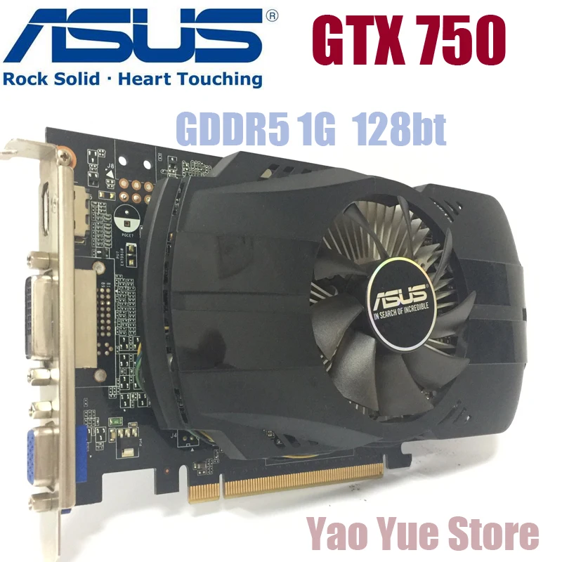 

Asus GTX-750-FML-1GB GTX750 GTX 750 1G D5 DDR5 128 Bit PC Desktop Graphics Cards PCI Express 3.0 computer Graphics Cards