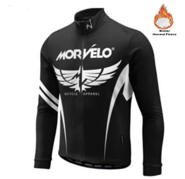 

Morvelo Winter Thermal Fleece Men's Cycling Jersey long sleeve Jacket Ropa ciclismo Bicycle Wear Bike Clothing maillot 2019