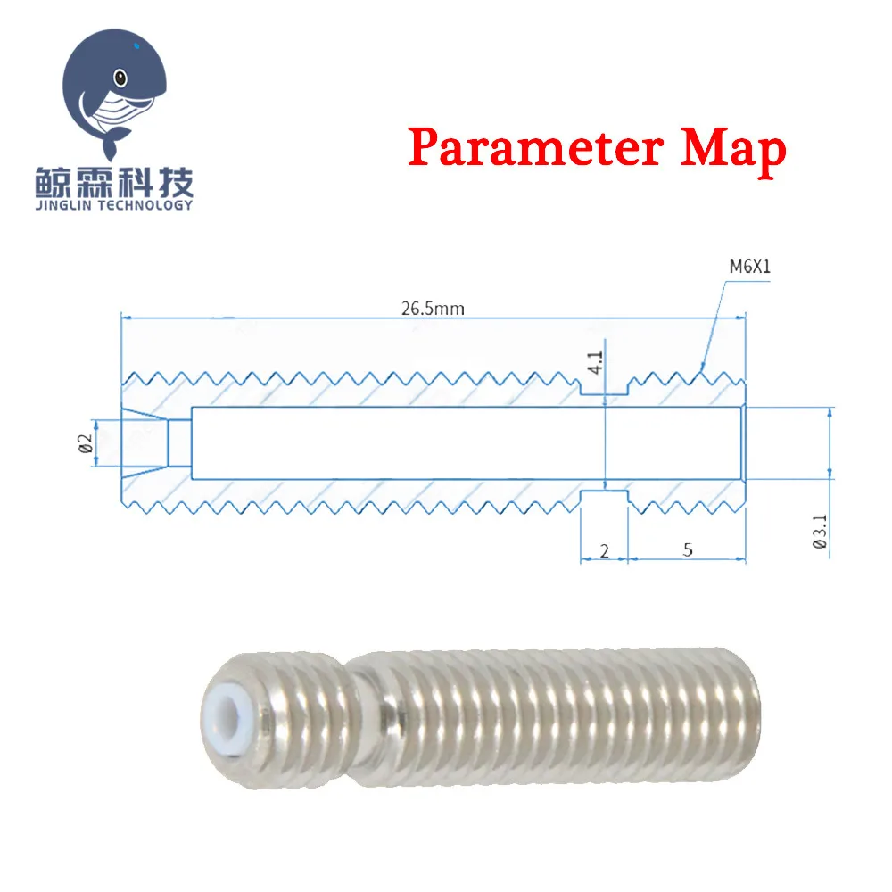 10 шт., детали для 3d принтера, Экструдер 3D V5 Hotend, сопло, горловина, нагрев, все металлические/с PTFE трубой M6 M6 для 1,75/3,0 мм нити