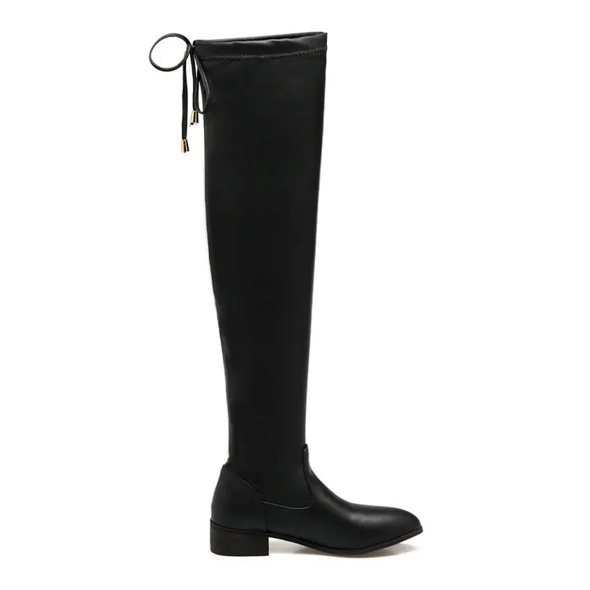 Talons Pointu De Mode À Bottes 34 Sélections Bout Qutaa 2017 Black Taille Hauts Slip Scrub Haut Toutes Troupeau Sur Les Pu Carré Femmes gris Genou 43 Le black WZwqz17wa