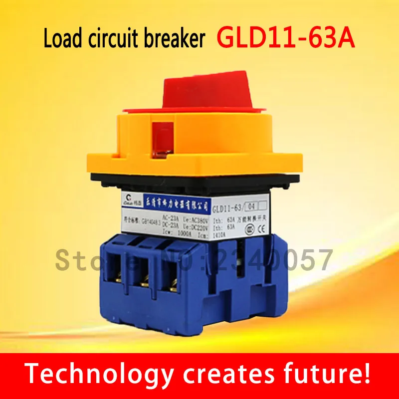 Load circuit breaker/power cut off combination switch GLD11 63A 3P 2Position ON OFF Master