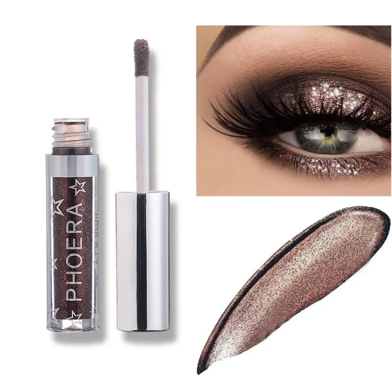 Glitter Eyeshadow Waterproof Liquid Shimmer Long Lasting Metallic Pigments Shine Metals Glitter and Glow Eye Shadow Stickers - Цвет: GF0552A107