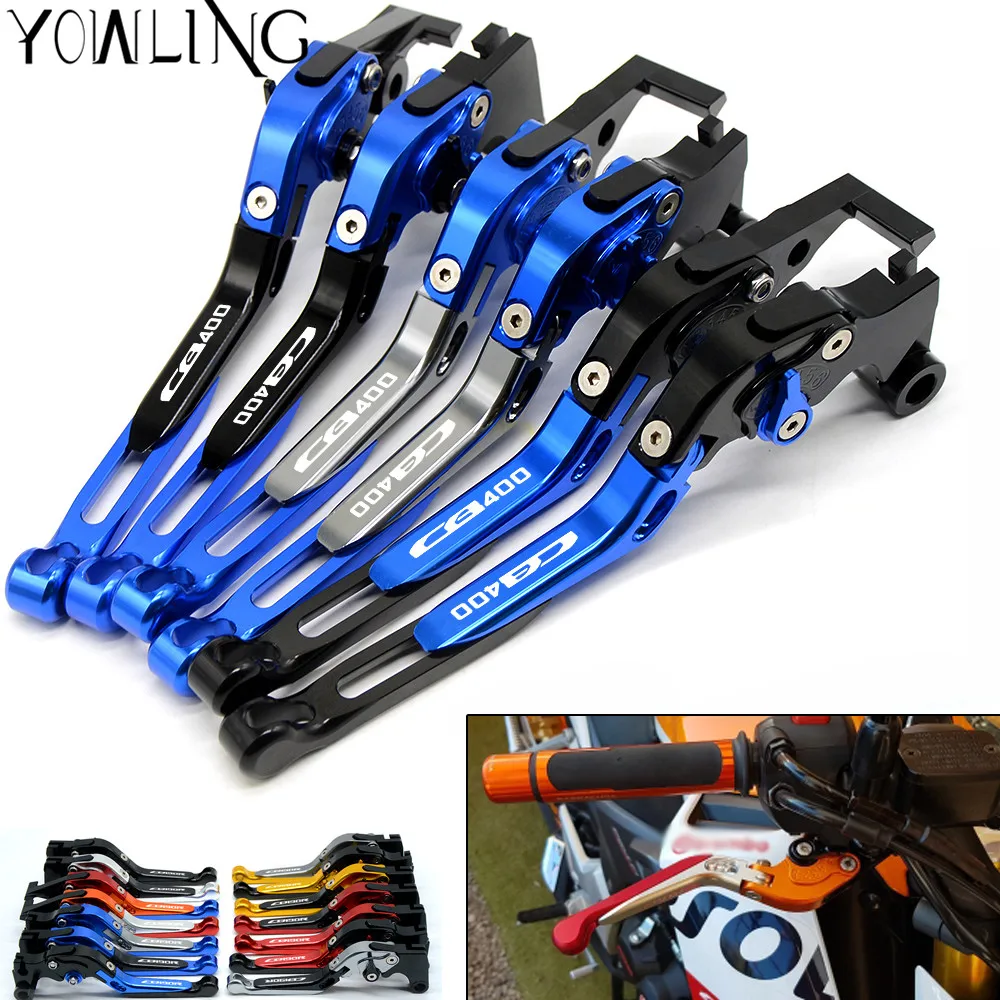 Motorrad Bremshebel Kupplungshebel Aluminium - Einstellbar Lang Pink