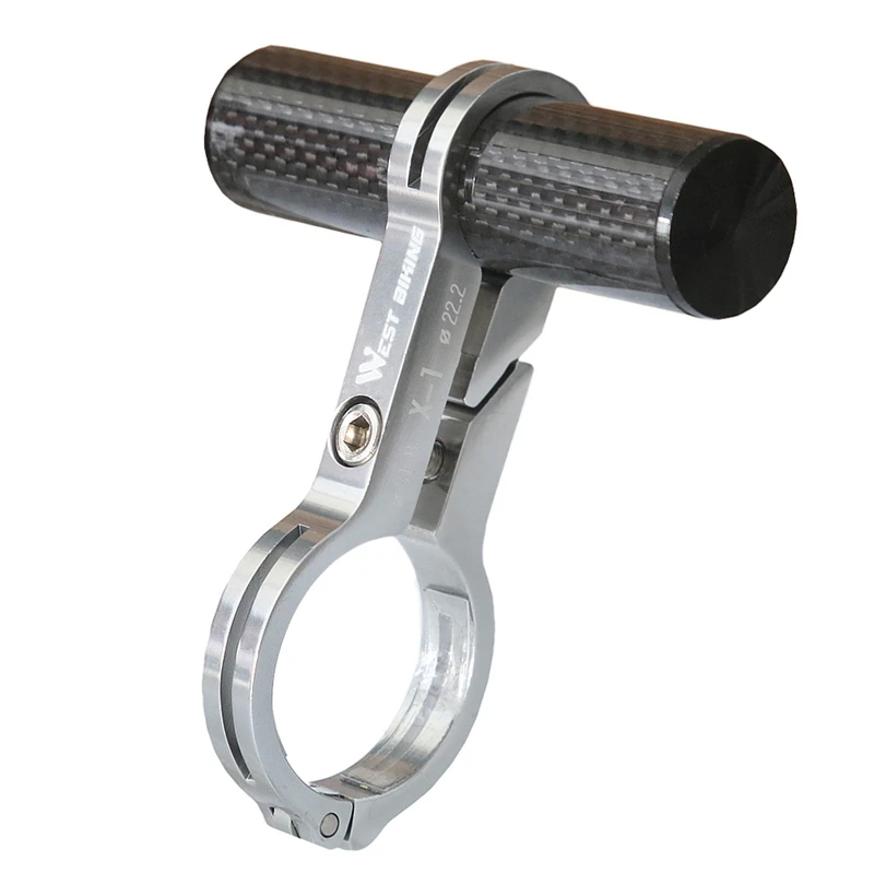 Perfect WEST BIKING Bike Light Extender Handle Bar Aluminum Extensions Mount Torch Clamp Lamp Holder Front Bike Bicycle Light Holder 12