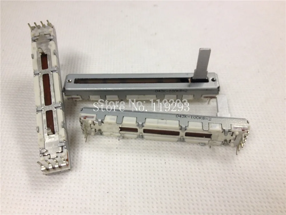 

[ bella ]ALPS Slide Potentiometers 6 cm double 100KB * 2 axis length 15MM tuner Taipower Locator 8 -pin--10pcs/lot