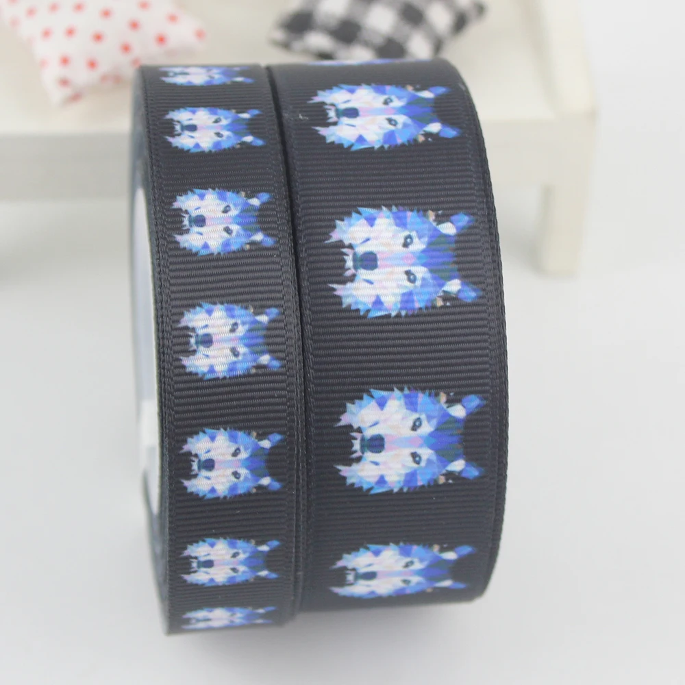 Wolf black grosgrain ribbon (1)