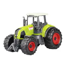 Сельскохозяйственная модель автомобиля сплав трактор грузовик игрушка литой комбайн прицеп зеленый