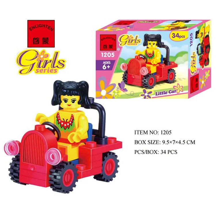 1205 34pcs Vehicle Constructor Model Kit Blocks Compatible LEGO Bricks Toys for Boys Girls Children Modeling