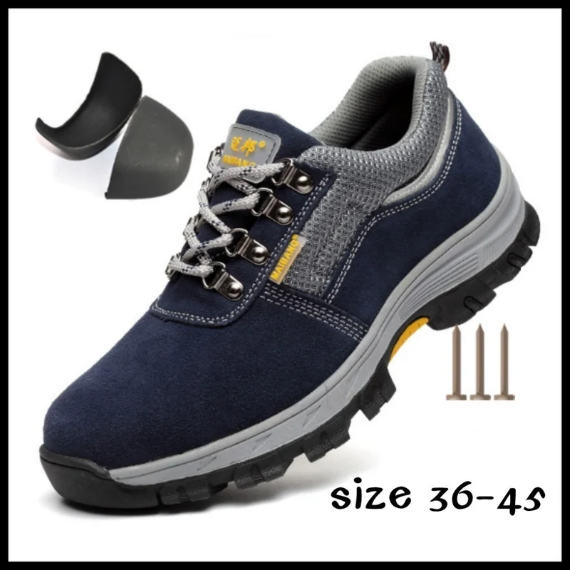 Hohner Мужская Рабочая защитная обувь стальной носок крышка для анти-разбивания прокол прочная дышащая защитная обувь