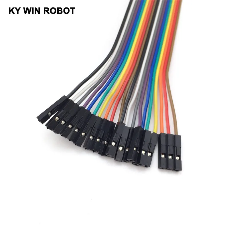 DuPont line 20 шт см 2 54 мм 1 p Pin Женский Цветной макетный кабель Jumper Wire для Arduino|pin female|pin