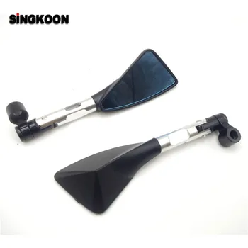 

Motorcycle Accessories 8 10mm Motorcycle Mirror RearView Mirrors Blue Glass FOR yamaha nmax155 honda cb 500x ducati monster 1200