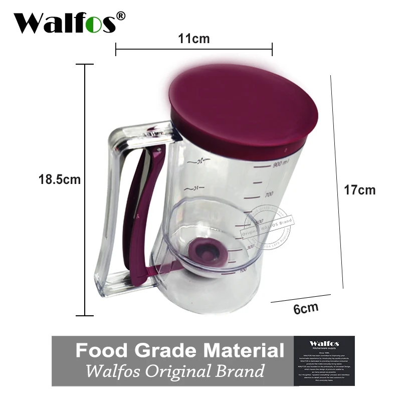 WALFOS кекс блины печенье торт для приготовления маффинов вафли дозатор крема сепаратор измерительная чашка для выпечки Инструменты - Цвет: WALFOS Purple