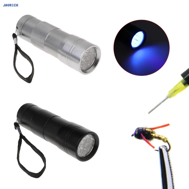 УФ-светильник-вспышка, ультрафиолетовый светильник, 12 светодиодов, обнаружение, отверждение для рыбалки, клей, многоцелевой, сделай сам, изготовление ювелирных изделий для УФ-смолы