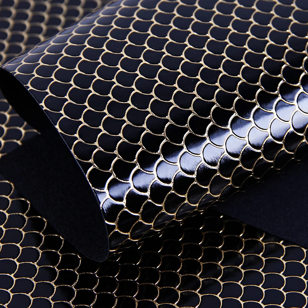 

avid accessories 20*34cm Snake Fish Scale Faux Synthetic Leather Patchwork For Hair Bow Bags Phone Cover DIY Projects,1Yc3369