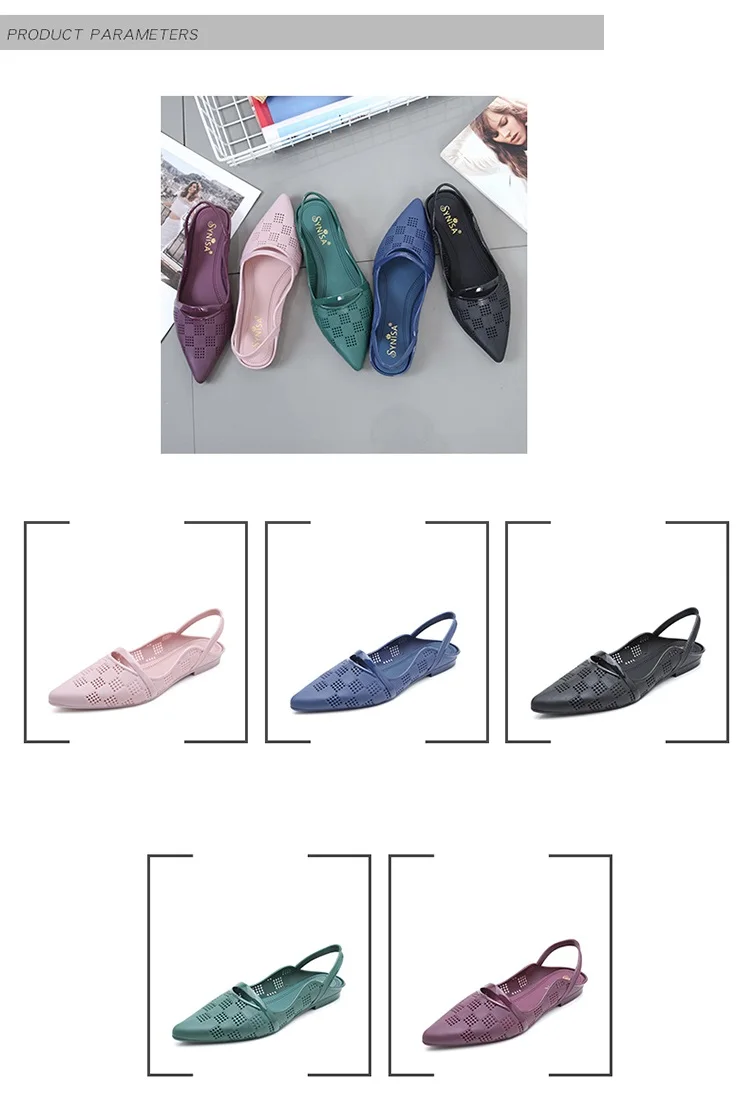 Новинка года; прозрачная обувь с открытым носком; пляжная обувь; женские босоножки с острым носком и вырезами; женские туфли на плоской подошве с ремешком на щиколотке; 190401