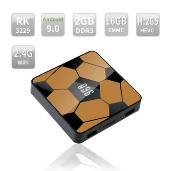 

Q96 Android TV Box 2GB/16GB Smart Android 9.0 TV Box RK3229 Quad Core UHD 4K Media Player 2.4G WiFi H.265 VP9 HDR10 Video Player