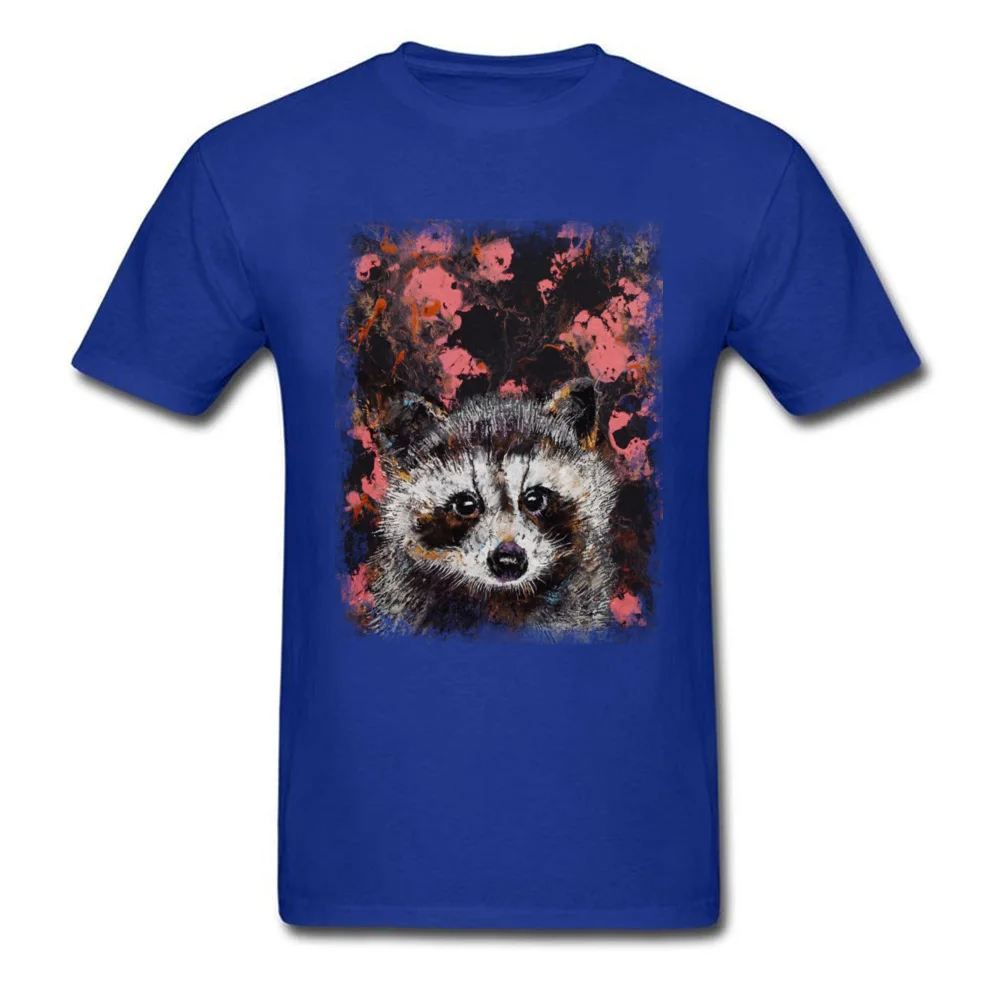 BABY RACCOON T Shirt Short Sleeve Printing Family Man Summer Autumn Tops Tees Printing Tops T Shirt Crewneck Pure Cotton BABY RACCOON blue