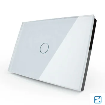 

Smart home Touch Switch Crystal Glass Panel Wall Switch 1 gang 2 way LED indicator US/AU Light Touch Screen Touch Switch