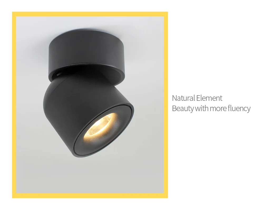 Light para Foyer Aisilan 90 Graus Nórdico Levou Superfície Montado Downlight Teto Ajustável Spot Interior Sala ac 90 260 v 9 sala de estar ac 90 260 v
