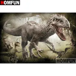 HOMFUN 5D поделки алмазов картина полный квадратный/круглый дрель "животное dinosa" 3D Вышивка крестом подарок домашний декор A00331