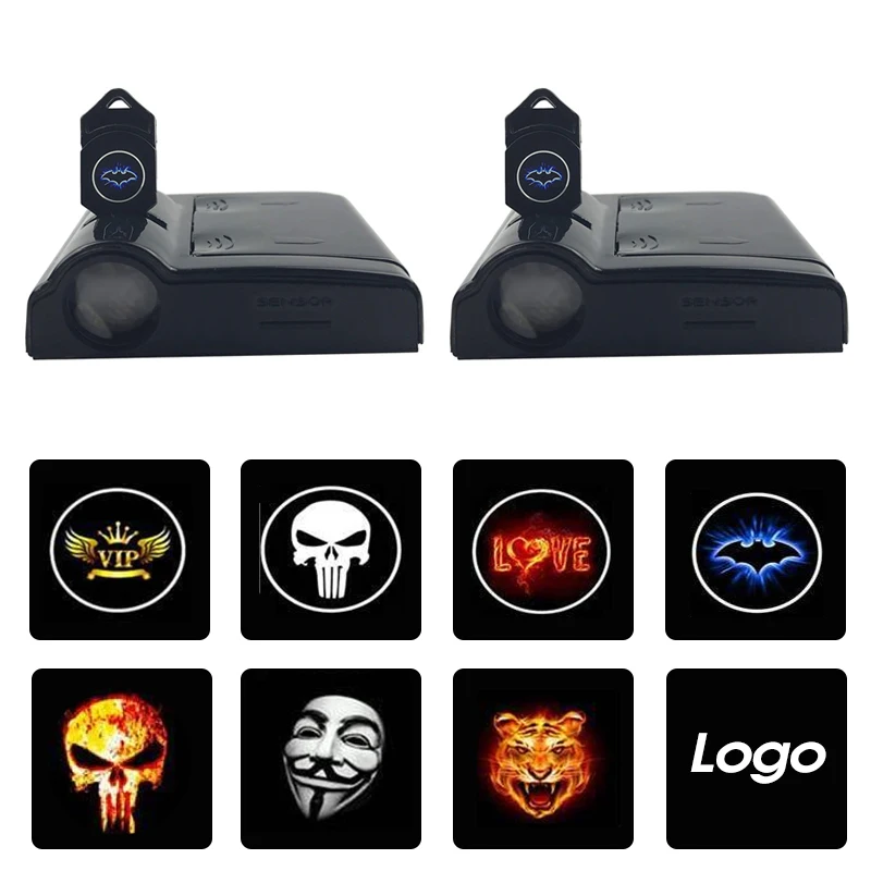 

1pcs Universal Wireless Car Auto Mount Door LOGO Welcome Projector Light LED Laser Courtesy Light LED Car Door Ghost Shadow Lamp