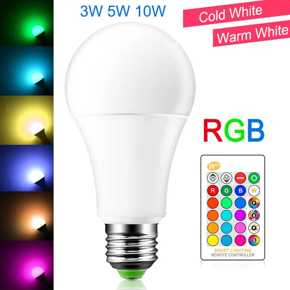 

W28 3/5/10W LED Lamp Spot Integrate Light Cool Warm White bulb light infrared remote control dimmable led color light bulb E27