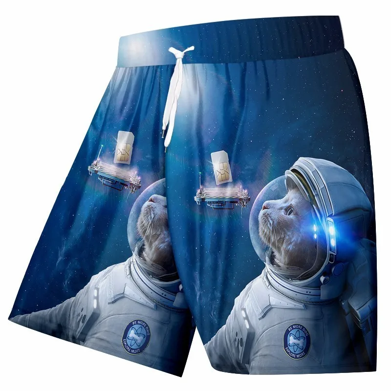OGKB пляжные шорты для мужчин трусы Siwmsuits сексуальные Мультяшные с принтом кота