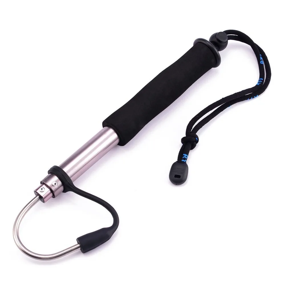 Topind 2pcs Ice fishing Flexible Fishing Gaff Grip Holder Hook Shape Fishing Spear Crank Sea