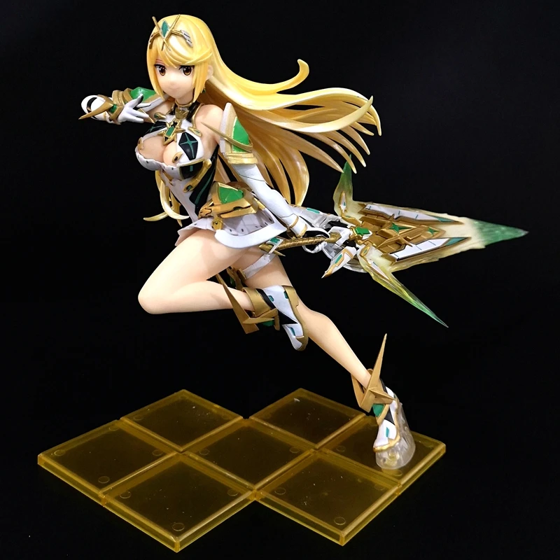 

Anime Action Figure Xenoblade 2 Chronicles Game Fate Over Pyra MYTHRA Fighting Ver Model PVC Collection Toy 27cm